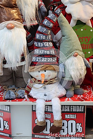 Christmas elves cloth puppets- Editorial Stock Photo