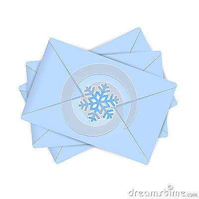 Christmas envelopes Vector Illustration