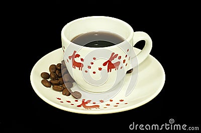 Christmas espresso coffee Stock Photo