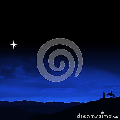 Christmas Eve Journey Stock Photo