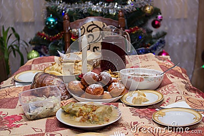 Christmas Eve table Stock Photo