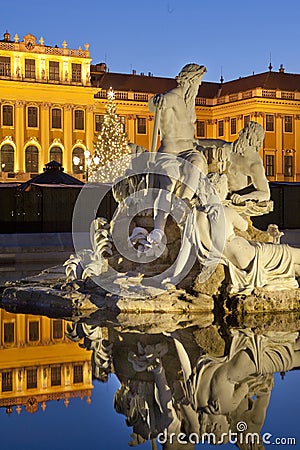 Christmas fair castle schoenbrunn, Vienna Editorial Stock Photo