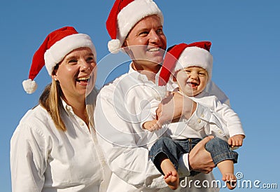 Christmas Family Portrait Stock Photo