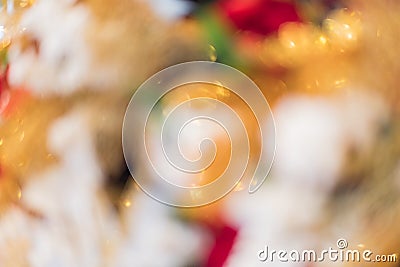 Christmas festival in Bangkok. Golden Christmas decoration Stock Photo