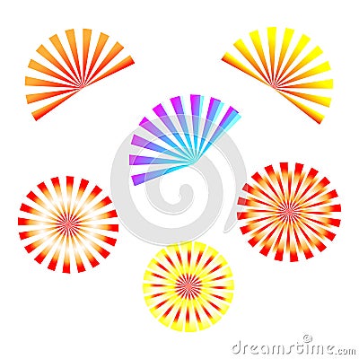 Christmas festival ray burst starburst shiny sunlight icon element decoration abstract background vector illustration Vector Illustration