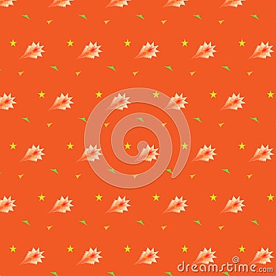 Christmas festival star geometric element decorative polka dot textile paper gift abstract background pattern seamless vector Vector Illustration