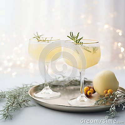 Christmas festive cocktails. Holiday season party drinks Stock Photo