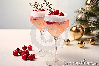 Christmas festive cocktails. Holiday season party drinks Stock Photo