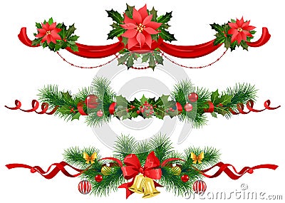 Christmas festive decoration with spruce tree Stock Photo
