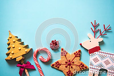 Christmas festive sweets food background Stock Photo