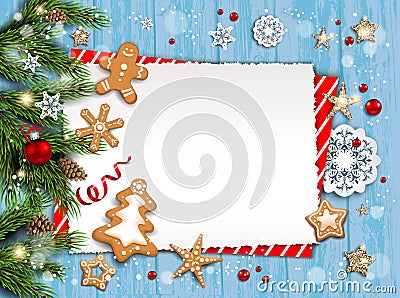 Christmas festive template Vector Illustration