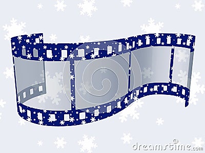 Christmas film stripe Stock Photo