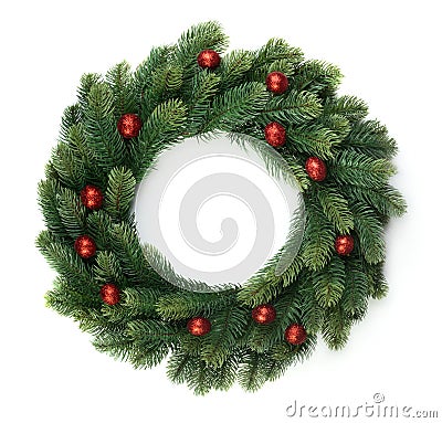 Christmas fir wreath Stock Photo