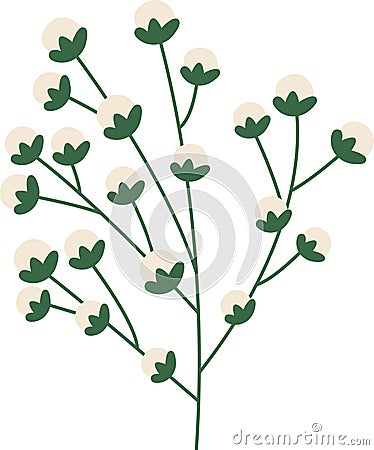 Christmas Foliage Berry Holly Mistletoe Vector Illustration