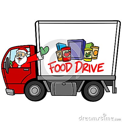 Christmas Food Drive Vector Illustration