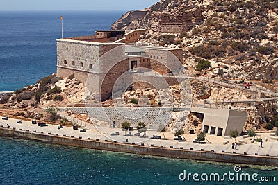 Christmas fort. Cartagena, Spain Stock Photo