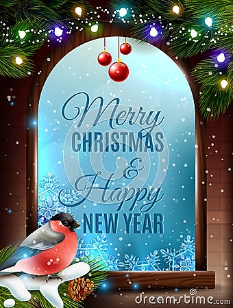 Christmas Frame Background Vector Illustration