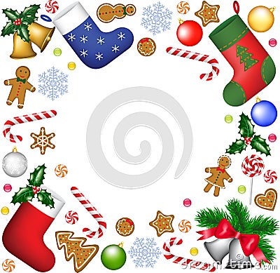 Christmas frame Vector Illustration