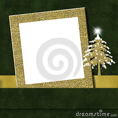 Christmas frame greeting card Stock Photo