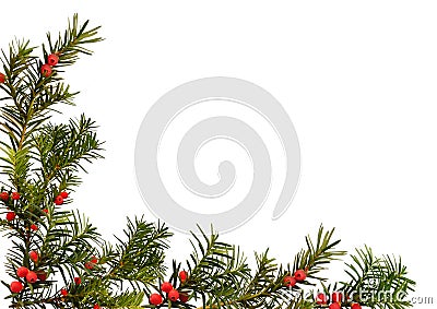 Christmas frame isolated Stock Photo