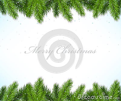 Christmas framework with fir tree Vector Illustration