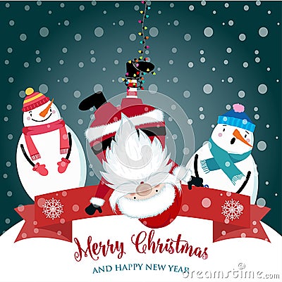 Christmas friends Vector Illustration