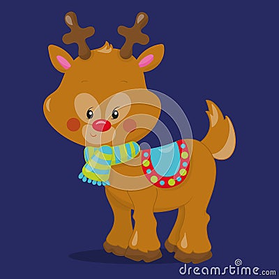 christmas friends rudolf 03 Vector Illustration