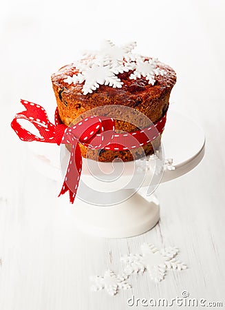 Christmas fruit cake Stock Photo