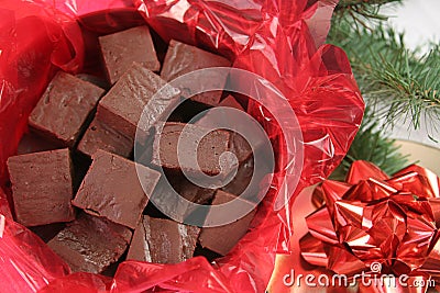 Christmas Fudge Stock Photo