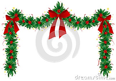 Christmas garland Stock Photo