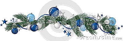 Christmas garland banner Vector Illustration