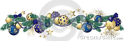 Christmas garland banner Vector Illustration