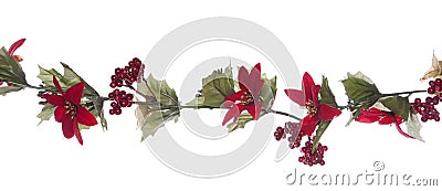 Christmas garland border Stock Photo