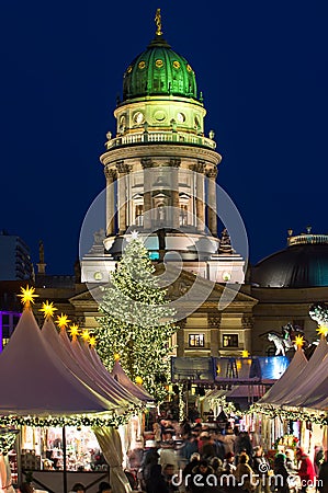 Christmas at Gendarmenmarkt in Berlin, Germany Stock Photo