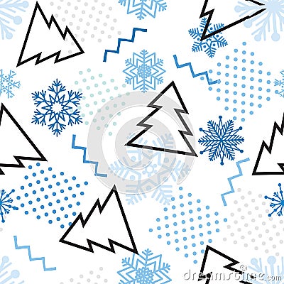 Christmas geometric pattern with fir tree. Abstract winter holiday nature background. Merry Christmas and Happy New Year greeting Stock Photo