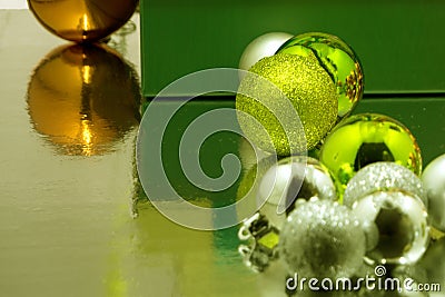 Christmas gift balls from ate Stock Photo