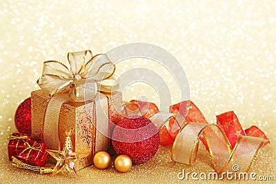 Christmas gift box Stock Photo