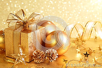 Christmas gift box Stock Photo