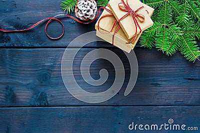 Christmas gift boxes Stock Photo