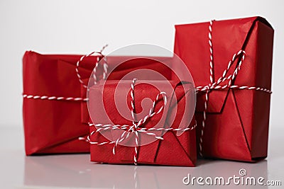 Christmas gift boxes Stock Photo