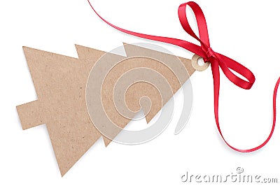 Christmas gift label Stock Photo