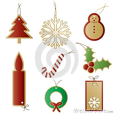 Christmas gift present tags Vector Illustration