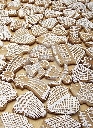 Christmas Ginger Bread Cookies Stock Photo