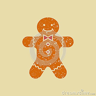 Christmas ginger cookies. The gingerbread man Vector Illustration