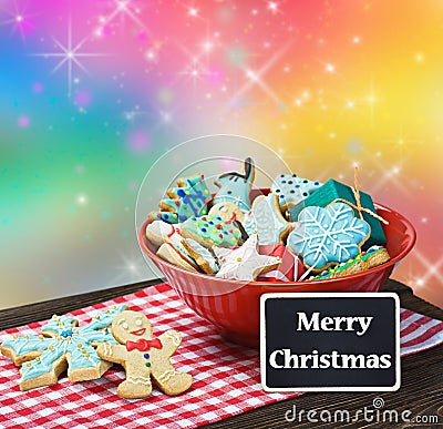 Christmas gingerbread cookies Stock Photo