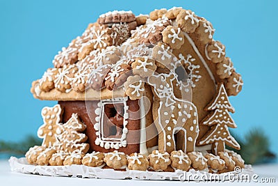 Christmas gingerbread house Stock Photo