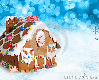 Christmas gingerbread house. Stock Photo