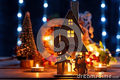 Christmas gingerbread house decoration. Stock Photo