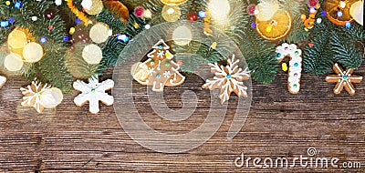 Christmas gingerbread cookies Stock Photo