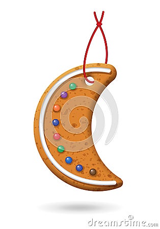 Christmas Gingerbread Icon Vector Illustration